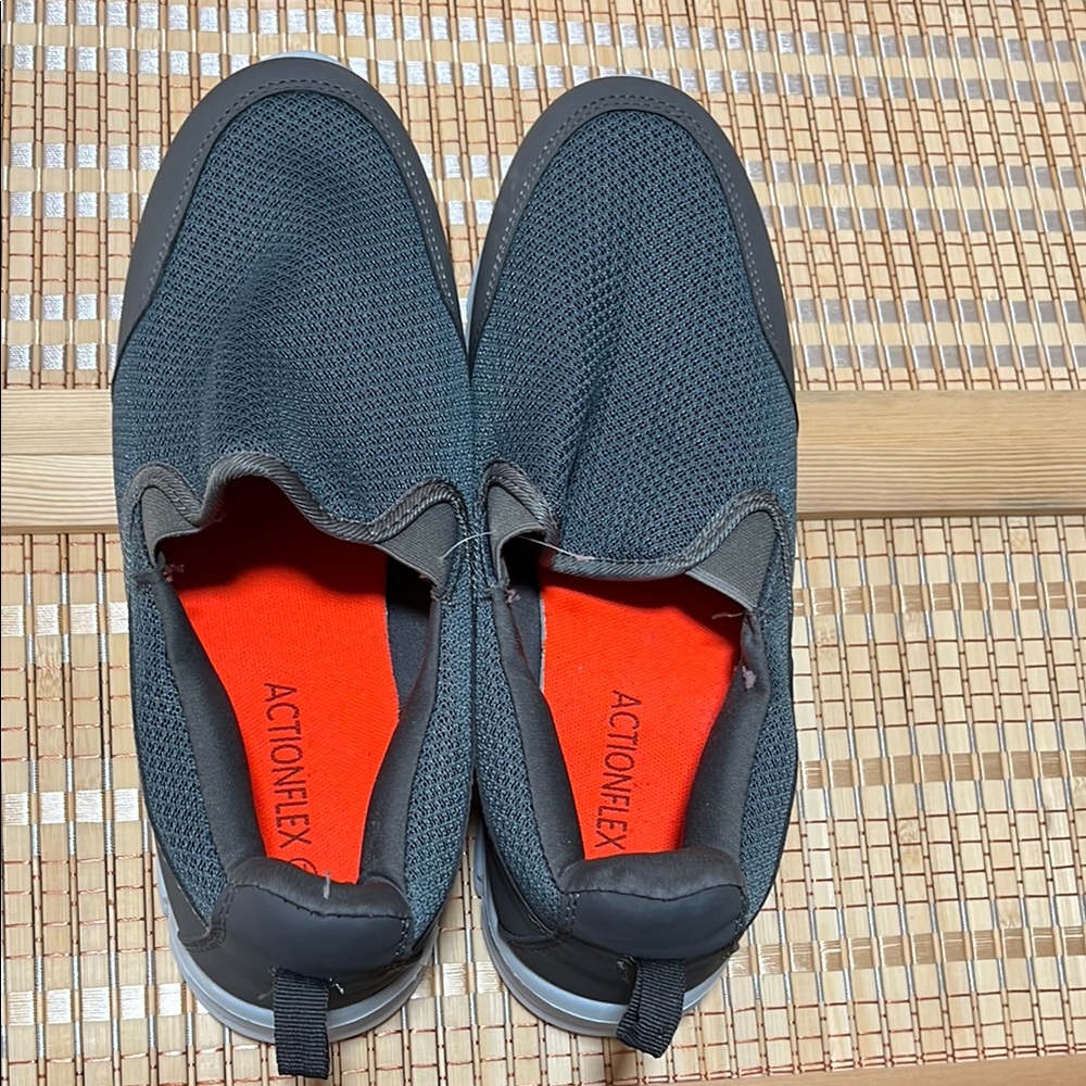 Skechers Gray Slip-On Loafers with Breathable Mesh